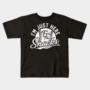 I'm Just Here For The Snacks Kids T-Shirt